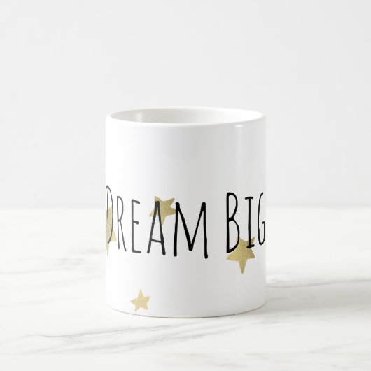 Mug Gold Stars Dream Big Personnalisé (Centre)