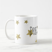 Mug Gold Stars Dream Big Personnalisé (Gauche)