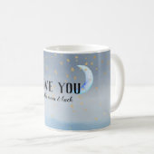 Mug Gold Stars Moon Blue Ombre (Devant droit)