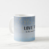 Mug Gold Stars Moon Blue Ombre (Devant gauche)