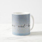 Mug Gold Stars Moons Blue Ombre (Devant droit)