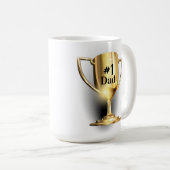 Mug Gold Trophy #1 Dad Mom Son  (Devant droit)