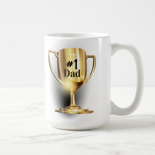 Mug Gold Trophy #1 Dad Mom Son (Droite)