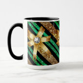 Mug Gold Vert & Black Faux Parties scintillant Gold Di (Gauche)