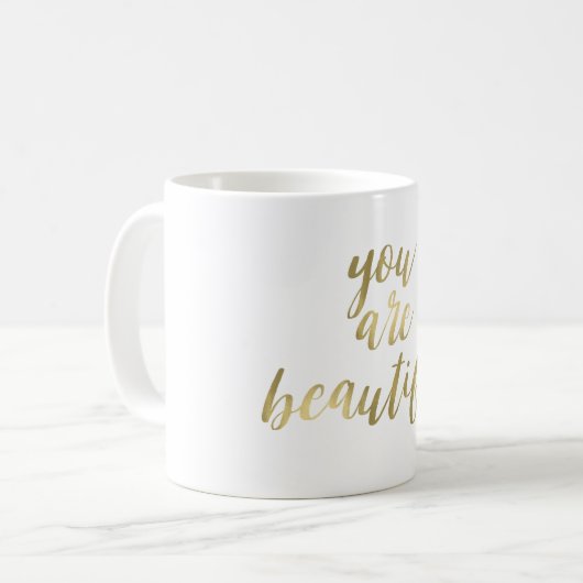 Mug Gold Vous êtes Belle (Devant gauche)