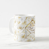 Mug Gold White Floral Mom (Devant gauche)