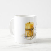 Mug Gold Yellow Candle Blue Flower Love Burning Flame (Devant gauche)