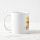 Mug Gold Yellow Candle Blue Flower Love Burning Flame (Gauche)