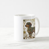 Mug Golden Badger-Hound: Viennese Secession Dachshund (Devant droit)