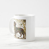 Mug Golden Badger-Hound: Viennese Secession Dachshund (Devant gauche)