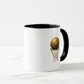Mug Golden Basketball & Hoop Design (Devant droit)