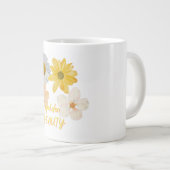 Mug golden beauty extra grote beker (Voorkant rechts)