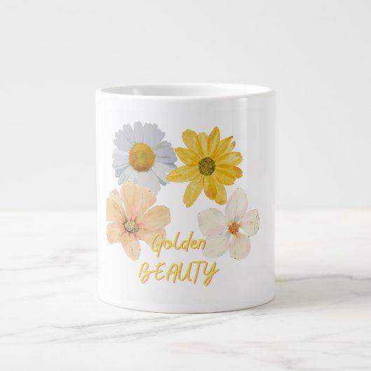 Mug golden beauty extra grote beker (Voorkant)