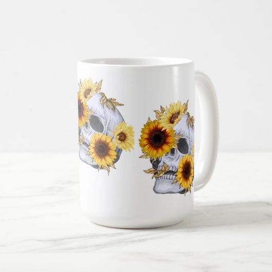 MUG GOLDEN BLOOM SKULL (Devant droit)