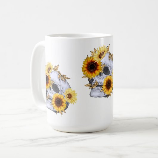MUG GOLDEN BLOOM SKULL (Devant gauche)