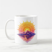 Mug Golden Boho Mandala Sun Mountain Sunset Reflection (Gauche)