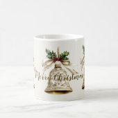 Mug Golden Christmas Bell Shiny Stars Green Feuilles (Centre)