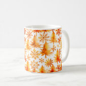 Mug Golden Christmas, Gold pines and gold snowflakes (Devant droit)