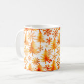 Mug Golden Christmas, Gold pines and gold snowflakes (Devant gauche)