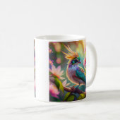 Mug Golden Crested Green Headed Finch Imaginaire Oisea (Devant droit)