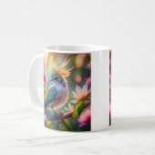 Mug Golden Crested Green Headed Finch Imaginaire Oisea (Devant gauche)