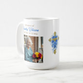 Mug Golden Cross and Flowers Memorial Keepsake (Devant gauche)