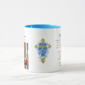 Mug Golden Cross and Flowers Memorial Keepsake (Centre)