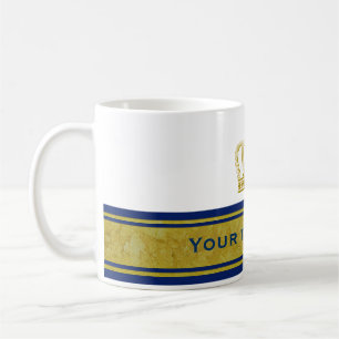 Mug Golden Crown + votre texte & arrière - plan