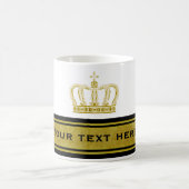 Mug Golden Crown + votre texte & arrière - plan (Centre)