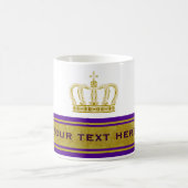 Mug Golden Crown + votre texte & arrière - plan (Centre)