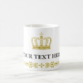 Mug Golden Crown + votre texte & arrière - plan (Centre)