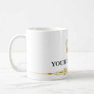 Mug Golden Crown + votre texte & arrière - plan