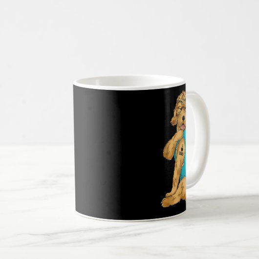 Mug Golden Doodle I Love Dad Tattoo Apparel, Dog Dad G (Devant droit)