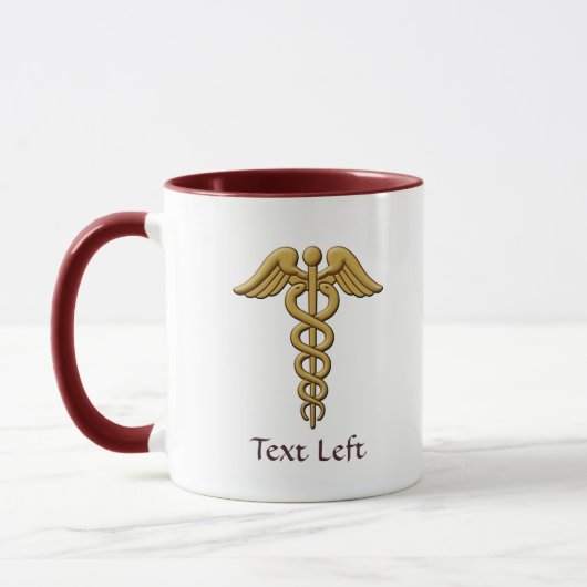 Mug Golden Double Snake Caduceus (Gauche)