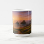 Mug Golden Drift : Coucher de soleil sur Fleur sauvage (Centre)