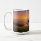 Mug Golden Drift : Coucher de soleil sur Fleur sauvage (Gauche)