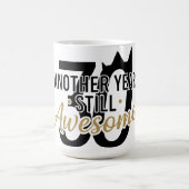 Mug Golden Elegant Script "Awesome" Typography Black (Centre)