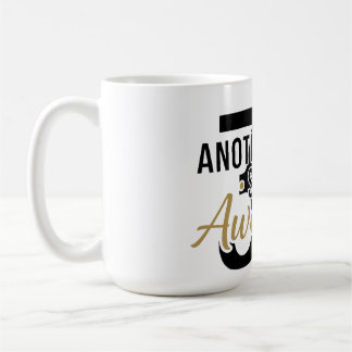 Mug Golden Elegant Script "Awesome" Typography Black 
