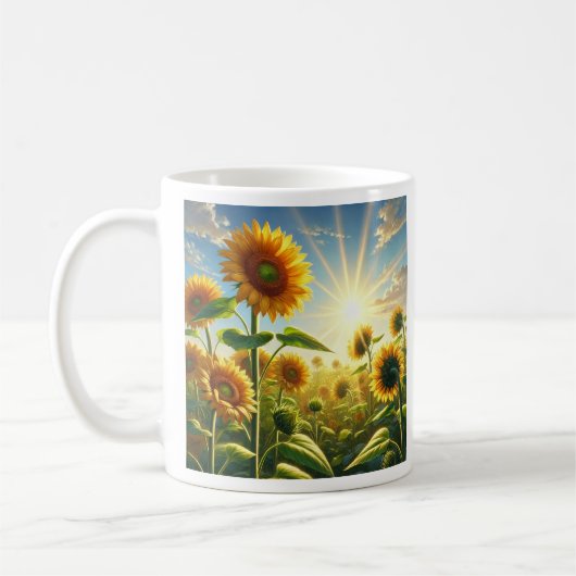 Mug Golden Embrace Tournesol personnalisable (Gauche)