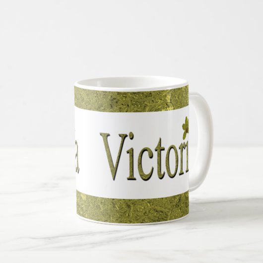 Mug Golden Flecks Victoria Nom Design, (Devant droit)