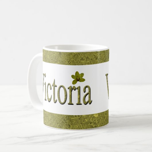 Mug Golden Flecks Victoria Nom Design, (Devant gauche)