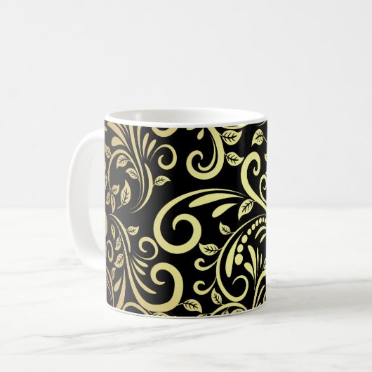 Mug golden floral  (Devant gauche)