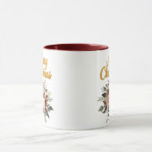 Mug Golden Floral Merry Christmas Bouquet (Centre)