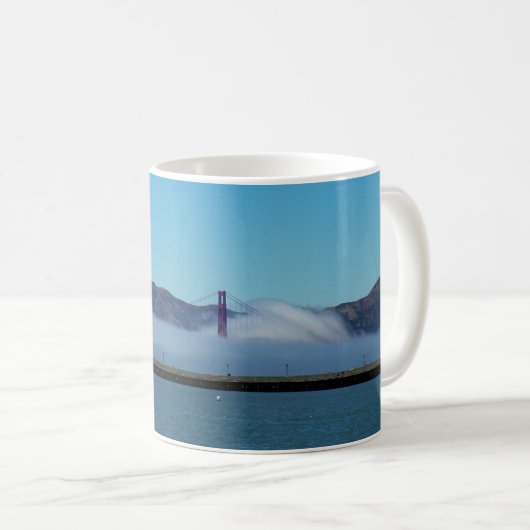 Mug Golden Gate Bridge à Fog, San Francisco (Devant droit)