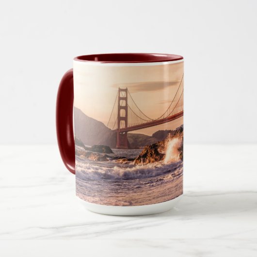 Mug Golden gate bridge de plage de Baker (Devant gauche)