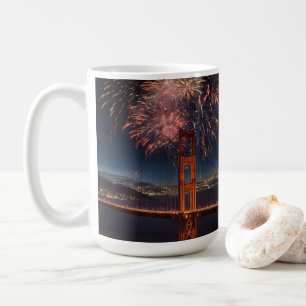 Mug Golden Gate Bridge Feu d'artifice de l'indépendanc