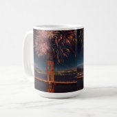Mug Golden Gate Bridge Feu d'artifice de l'indépendanc (Devant gauche)
