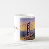Mug Golden Gate Bridge San Francisco Peinture Vintage (Centre)