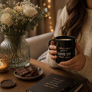 Mug Golden Glitter Ne Perds Pas Espoir - Motivatio