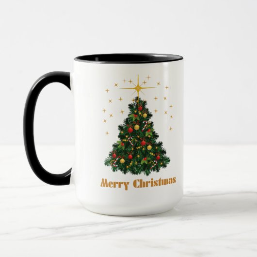 Mug "Golden Glow : Joyeux Noël Elegance Mug" (Gauche)